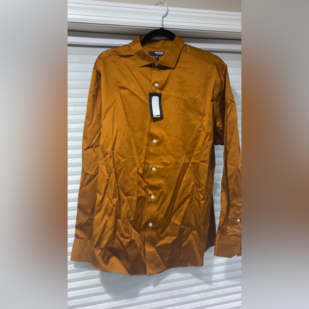 Murano Burnt Orange Dress Shirt NWT